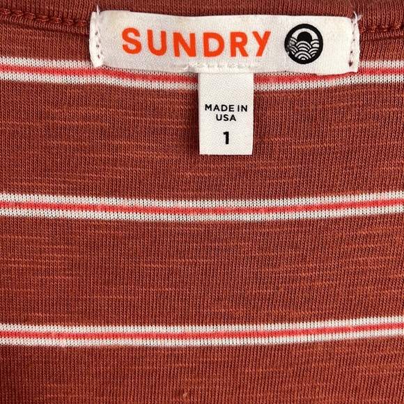 Sundry 1 striped faux wrap ruched - Picture 3 of 6